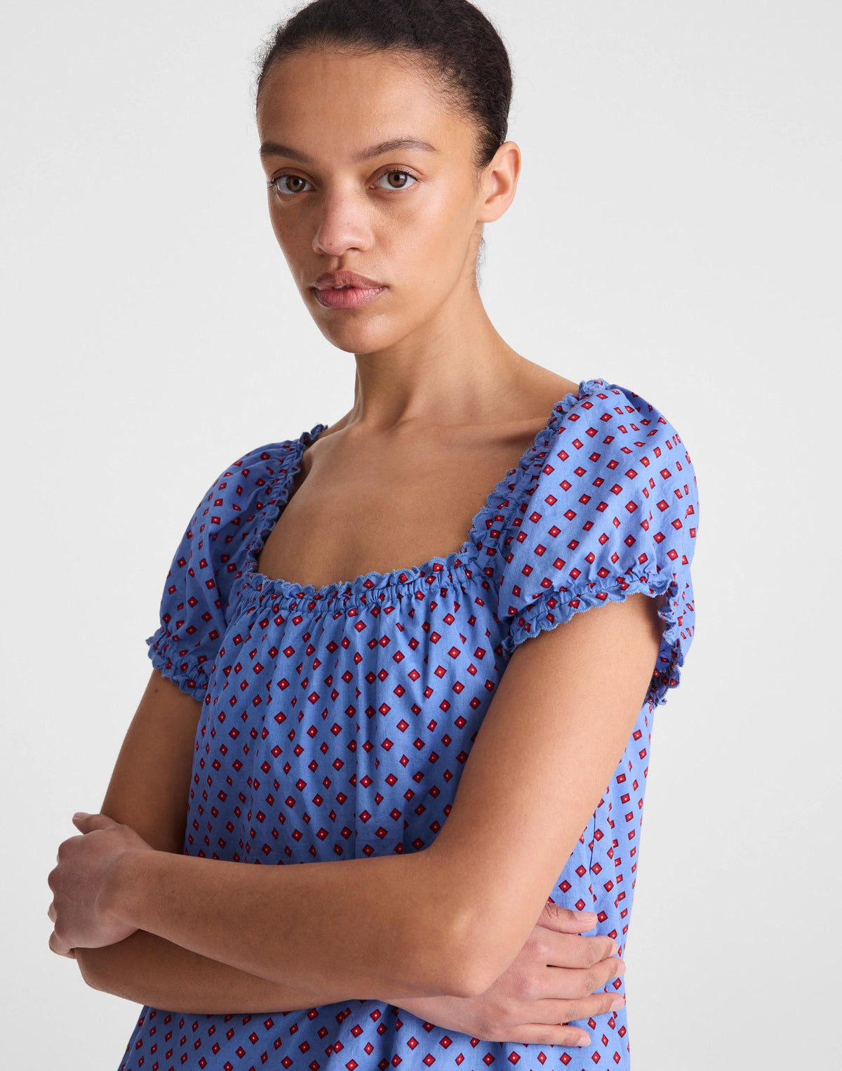The Chateau Mini Dress Calm Blue | Madewell