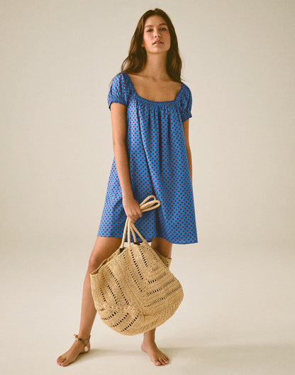 The Chateau Mini Dress Calm Blue | Madewell