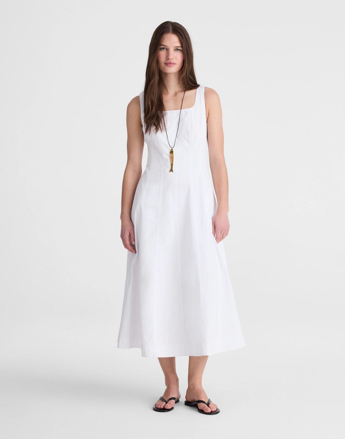 The Rylee Midi Dress White | Madewell