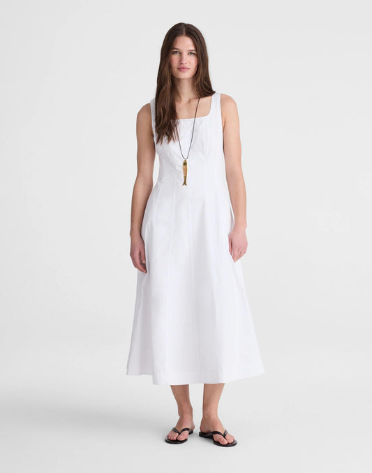 The Rylee Midi Dress White | Madewell