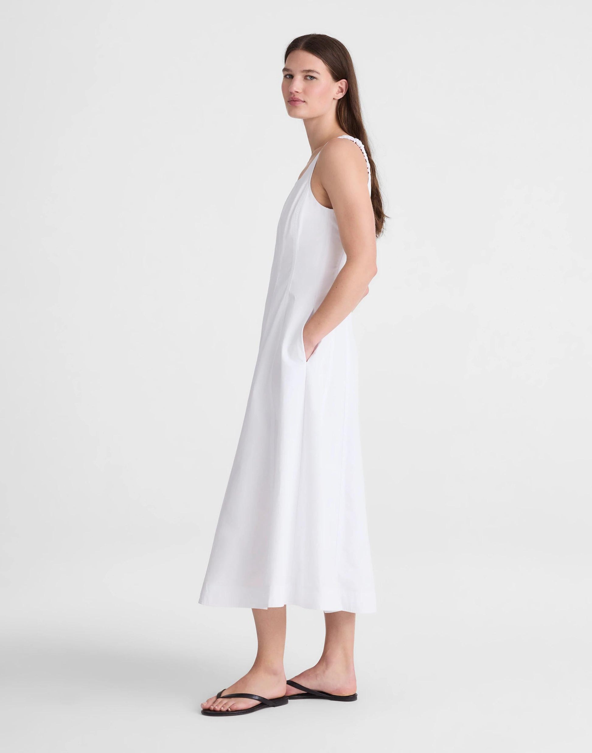 The Rylee Midi Dress White | Madewell