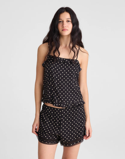 Ruffled Cami Top Jet Black | Madewell