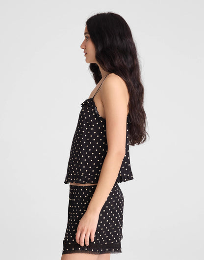 Ruffled Cami Top Jet Black | Madewell