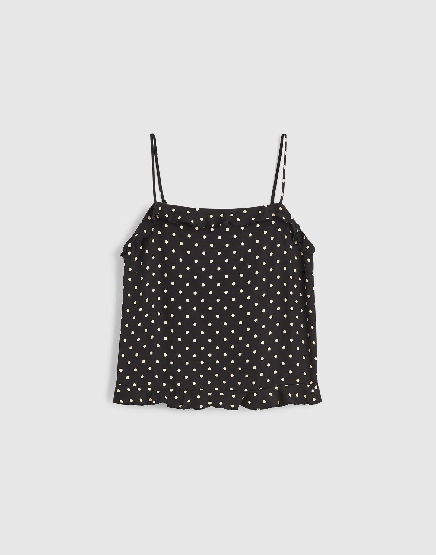 Ruffled Cami Top Jet Black | Madewell