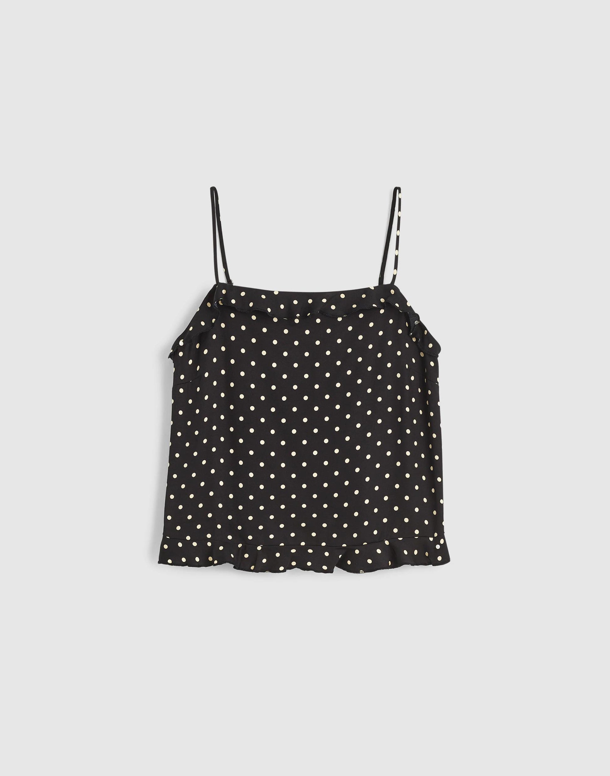 Ruffled Cami Top Jet Black | Madewell