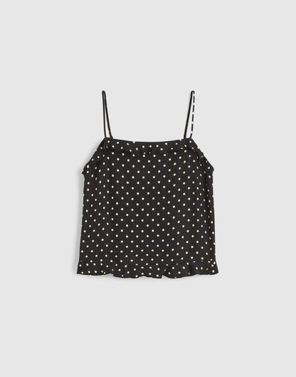 Ruffled Cami Top Jet Black | Madewell