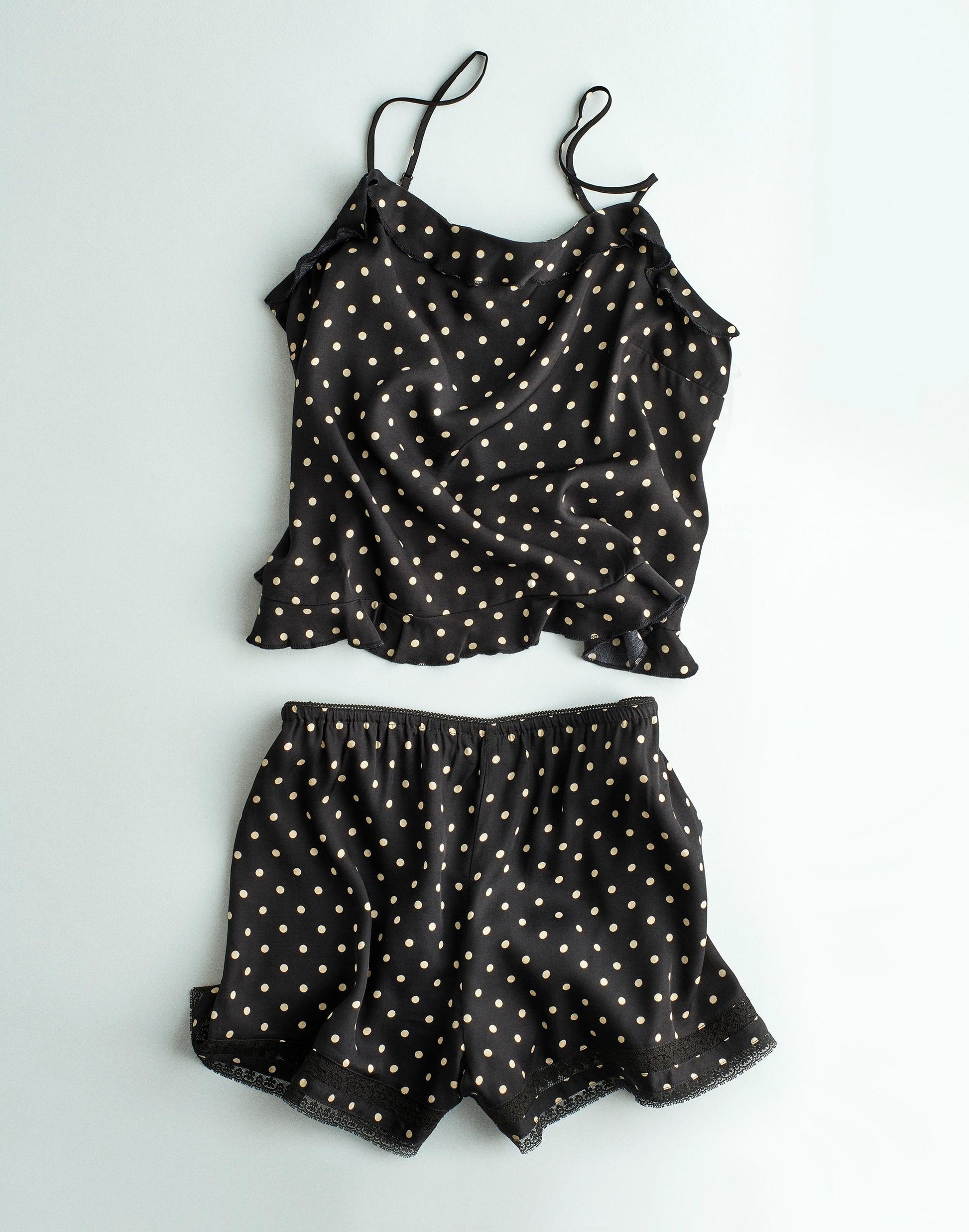 Ruffled Cami Top Jet Black | Madewell