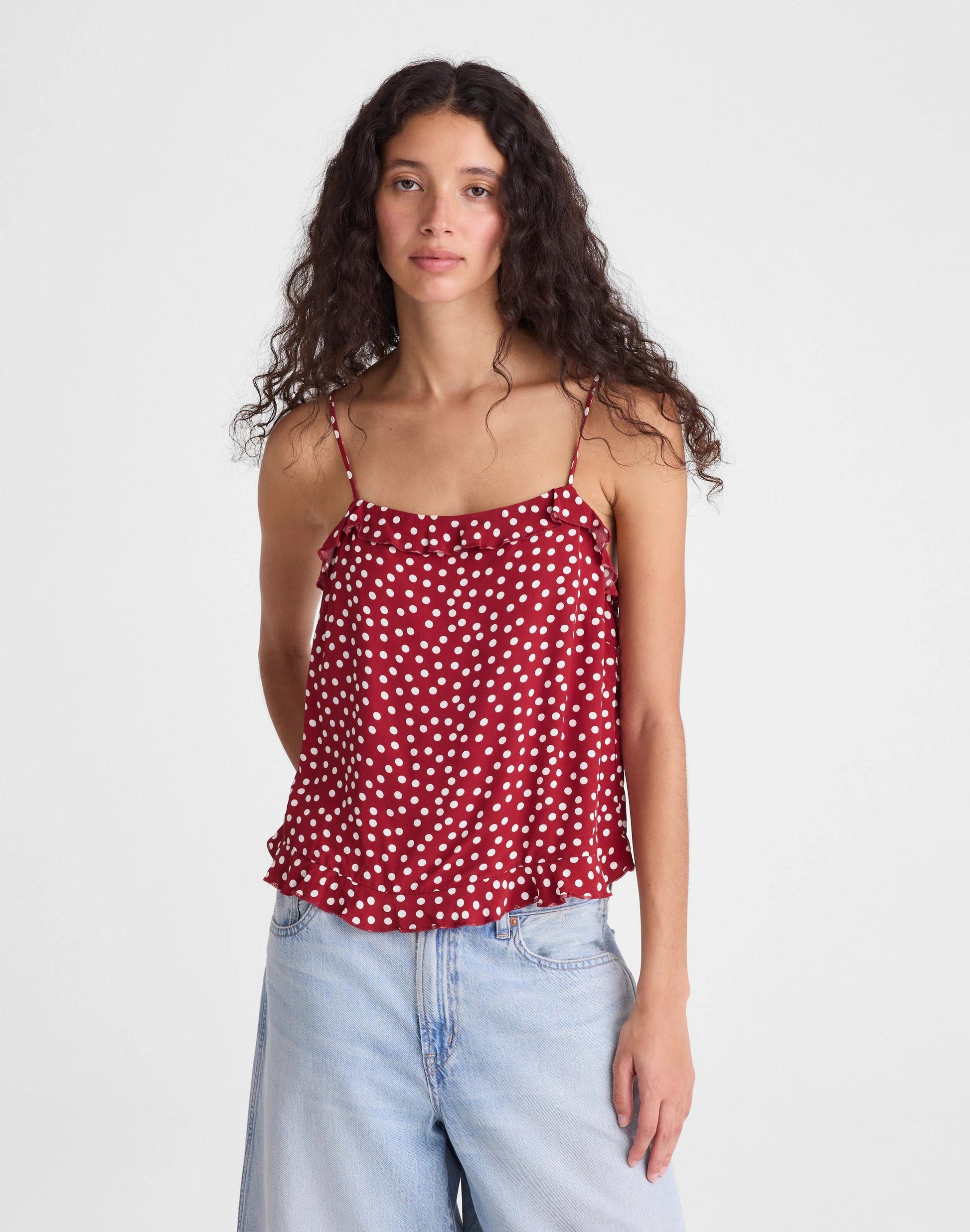 Ruffled Cami Top Red Currant | Madewell