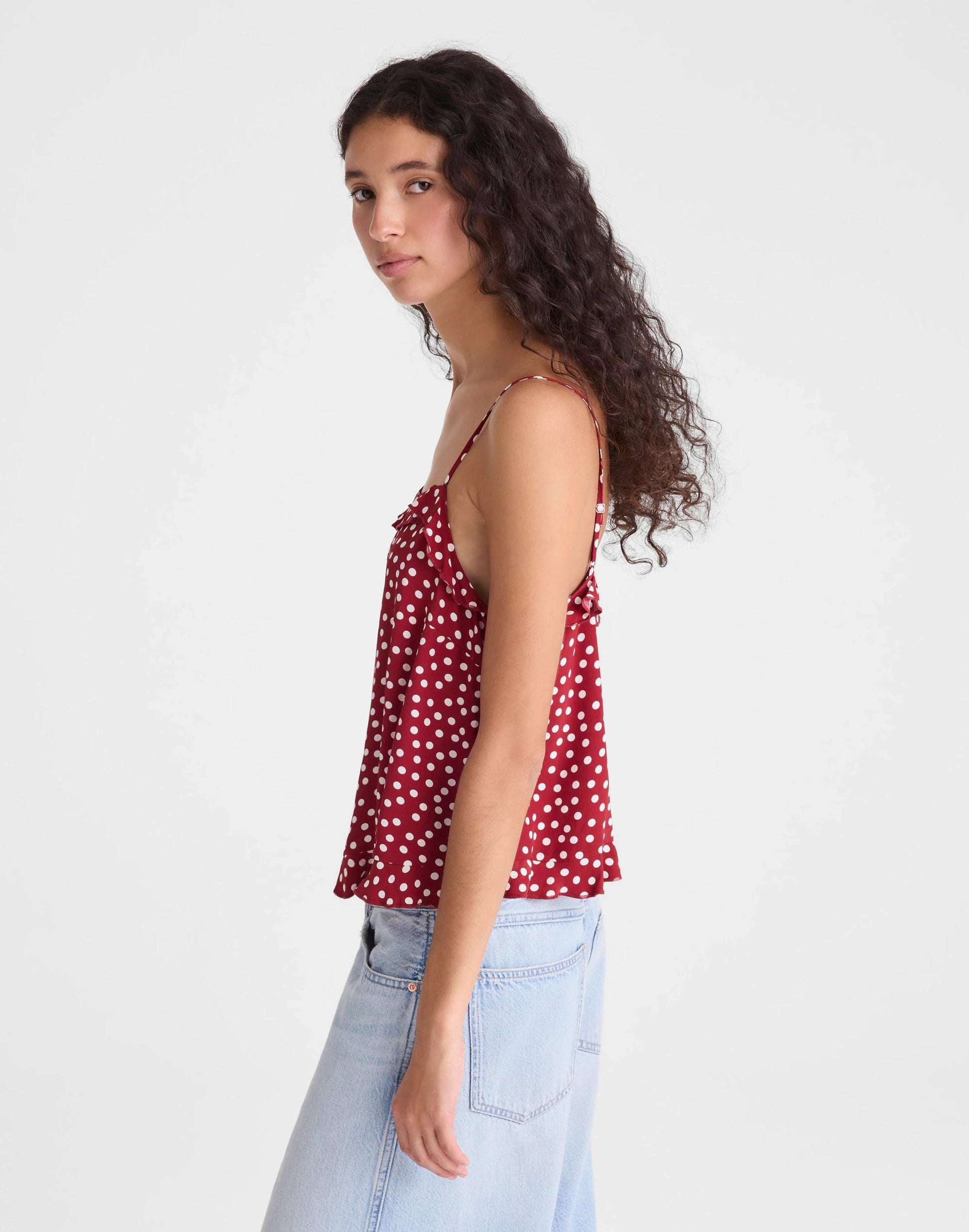 Ruffled Cami Top Red Currant | Madewell