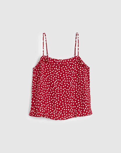 Ruffled Cami Top Red Currant | Madewell