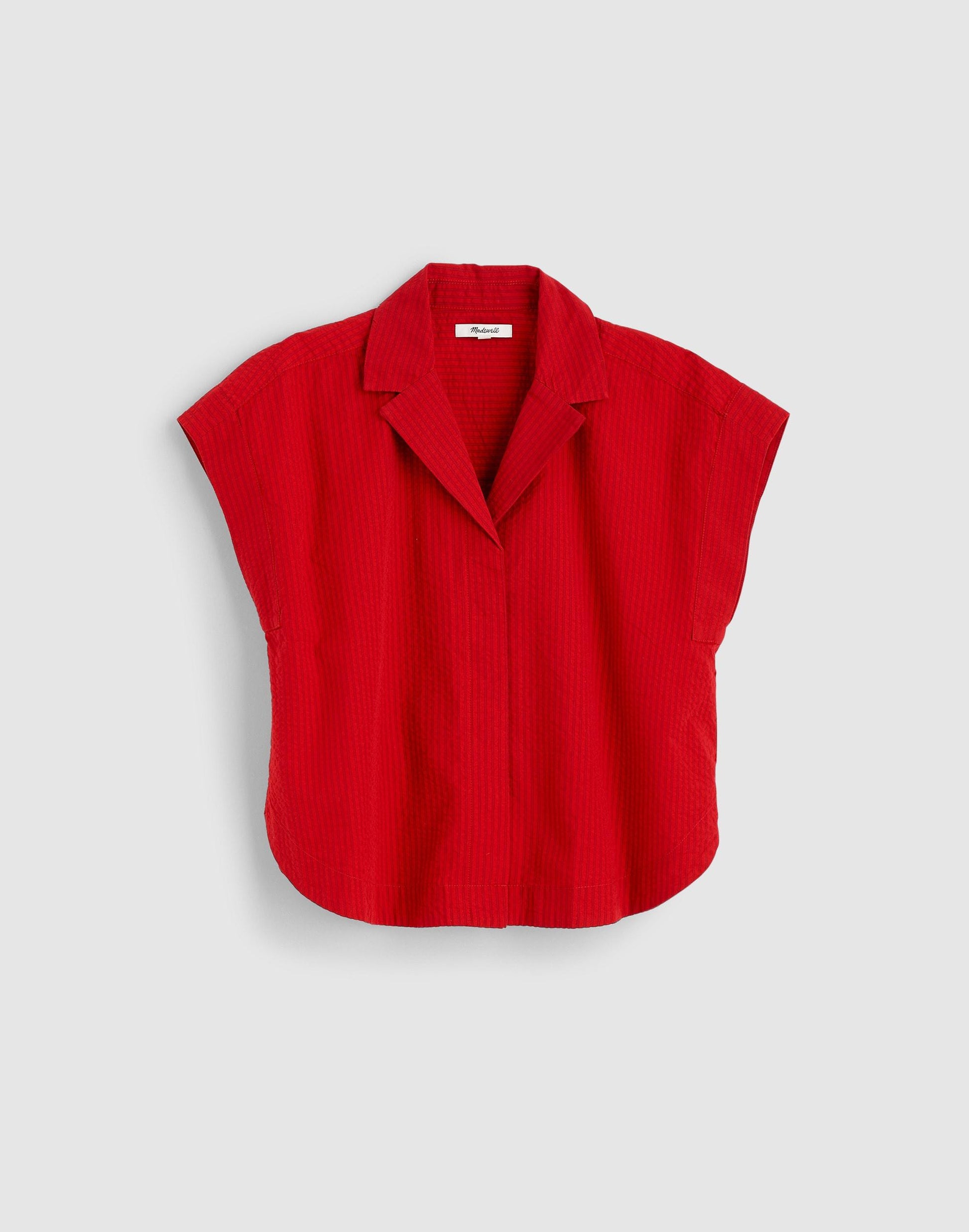Notch-Collar Popover Shirt Red Currant | Madewell
