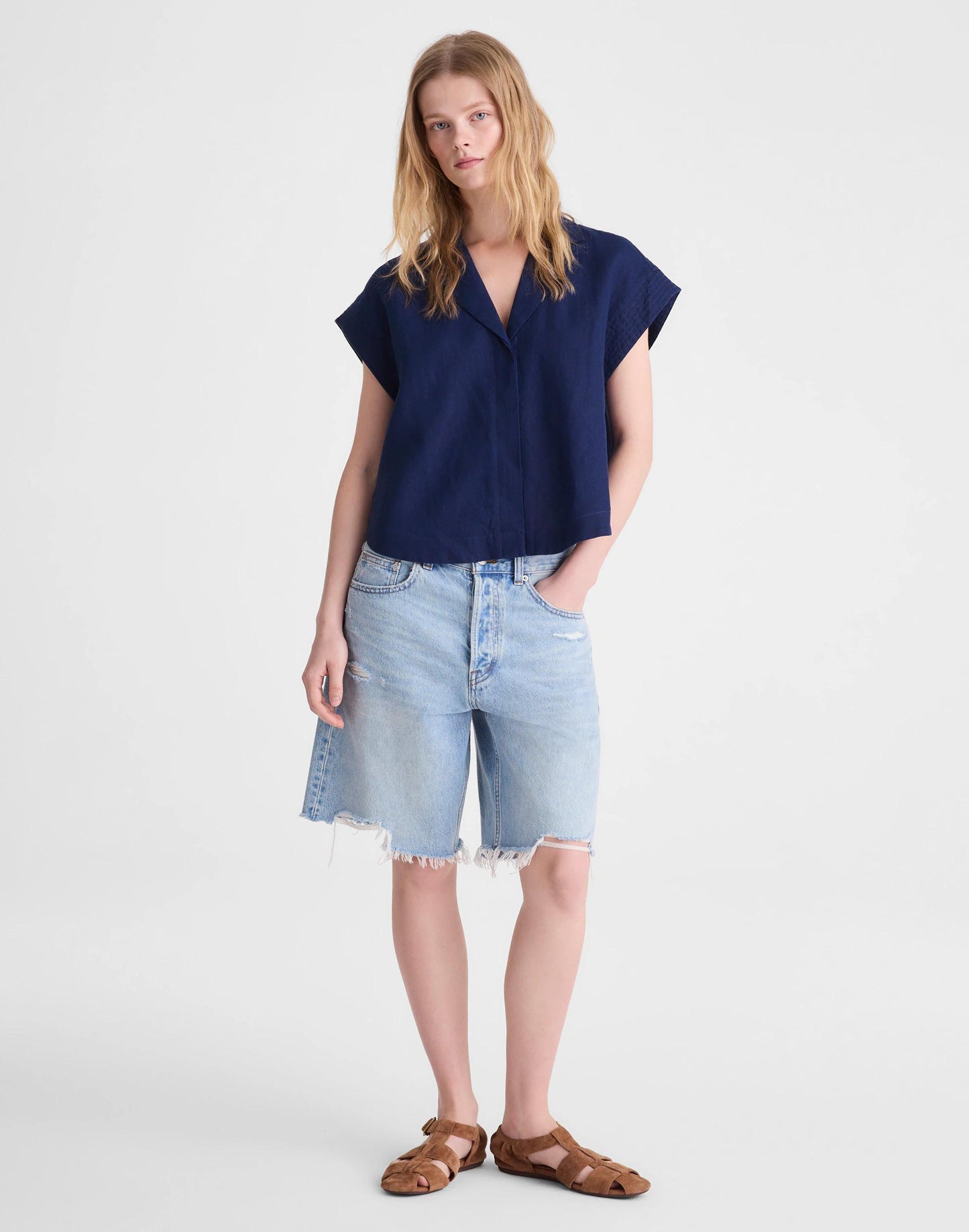 Notch-Collar Popover Shirt Classic Indigo | Madewell