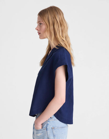 Notch-Collar Popover Shirt Classic Indigo | Madewell