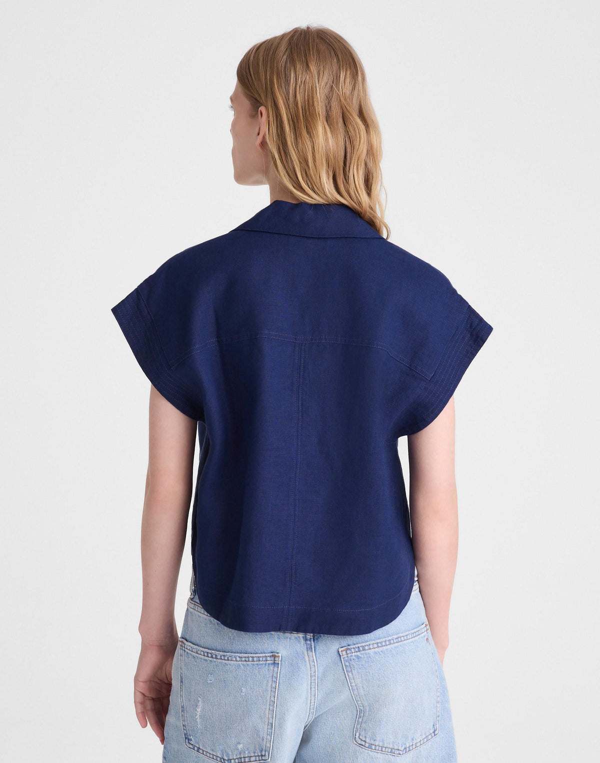 Notch-Collar Popover Shirt Classic Indigo | Madewell