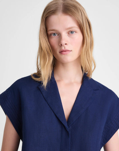 Notch-Collar Popover Shirt Classic Indigo | Madewell