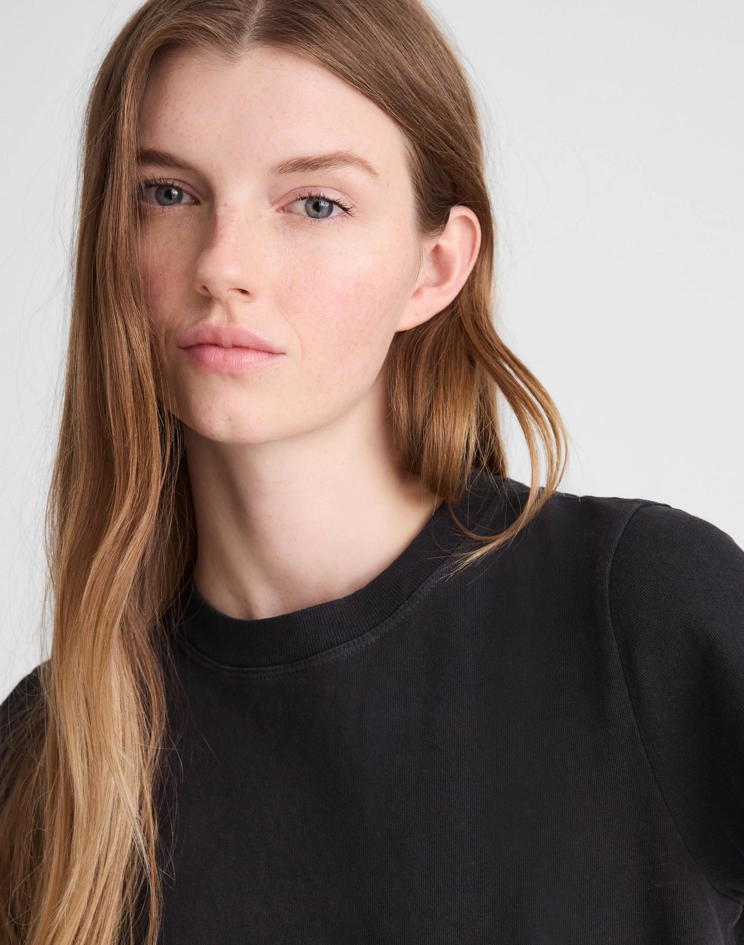 The Relaxed Tee in Vintage Jersey Black Charcoal | Madewell