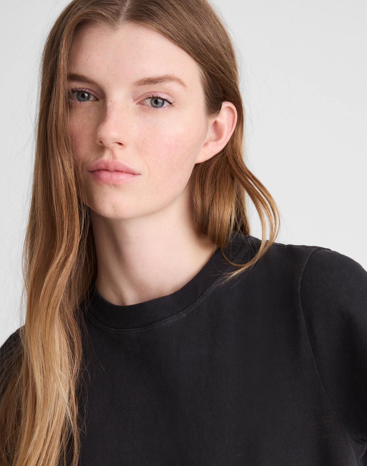 The Relaxed Tee in Vintage Jersey Black Charcoal | Madewell