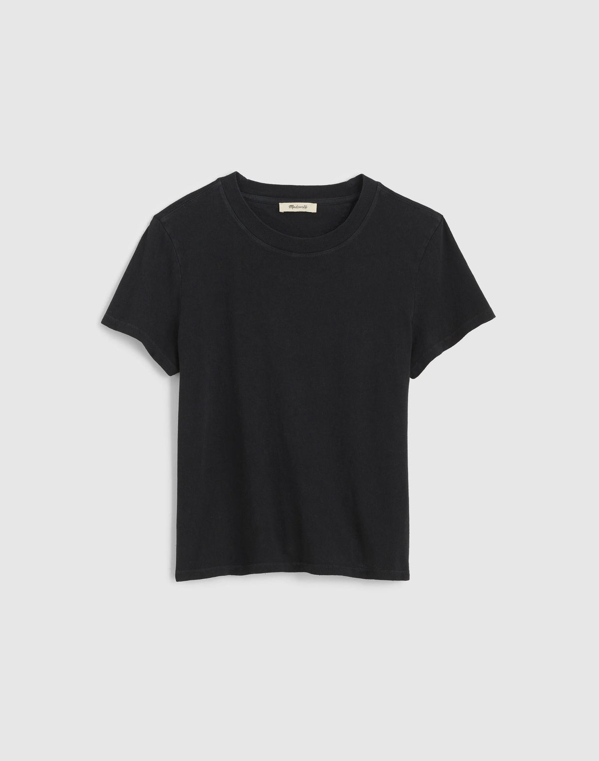 The Relaxed Tee in Vintage Jersey Black Charcoal | Madewell