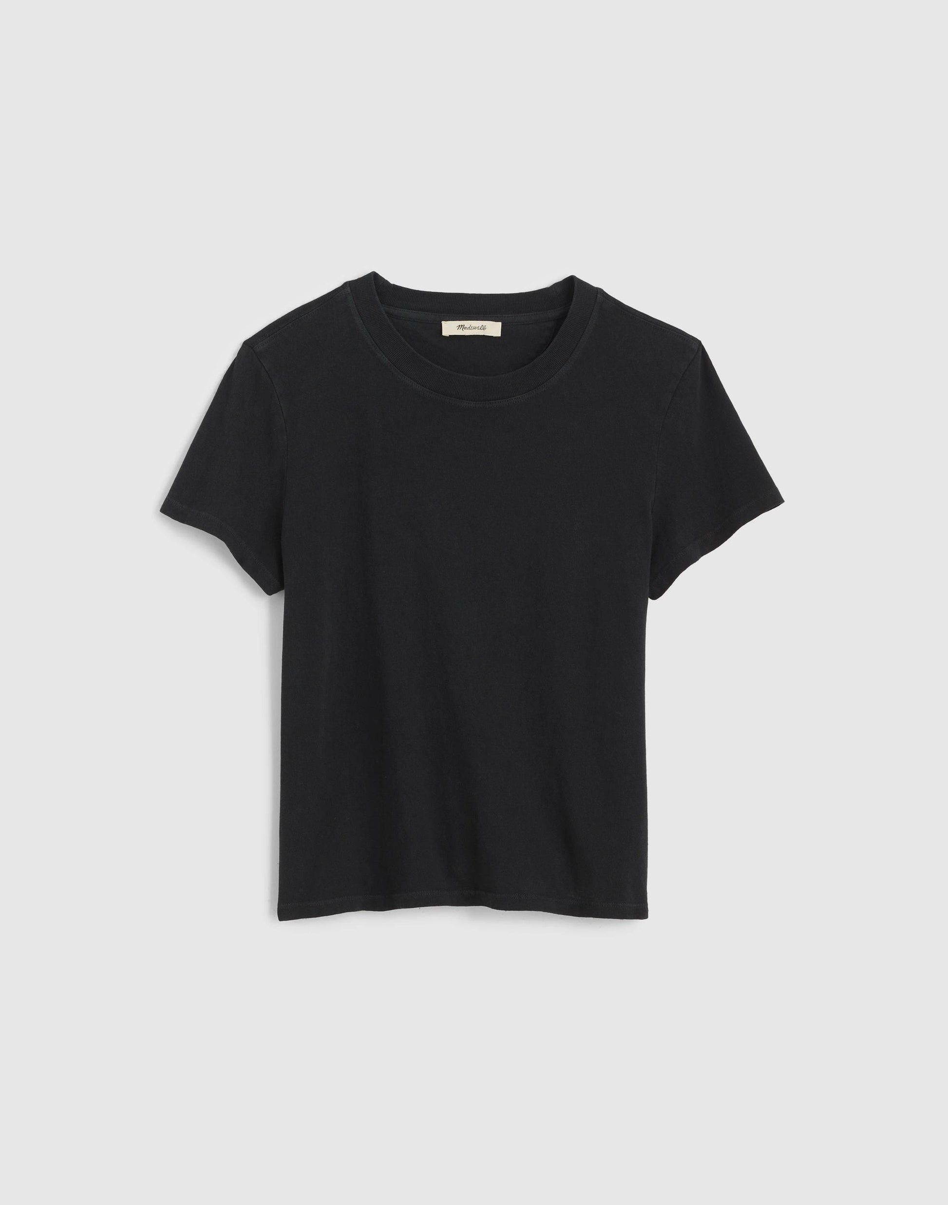The Relaxed Tee in Vintage Jersey Black Charcoal | Madewell