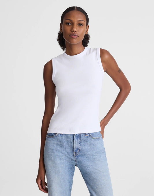 The '90s Shell Tank in Compact Cotton White | Madewell