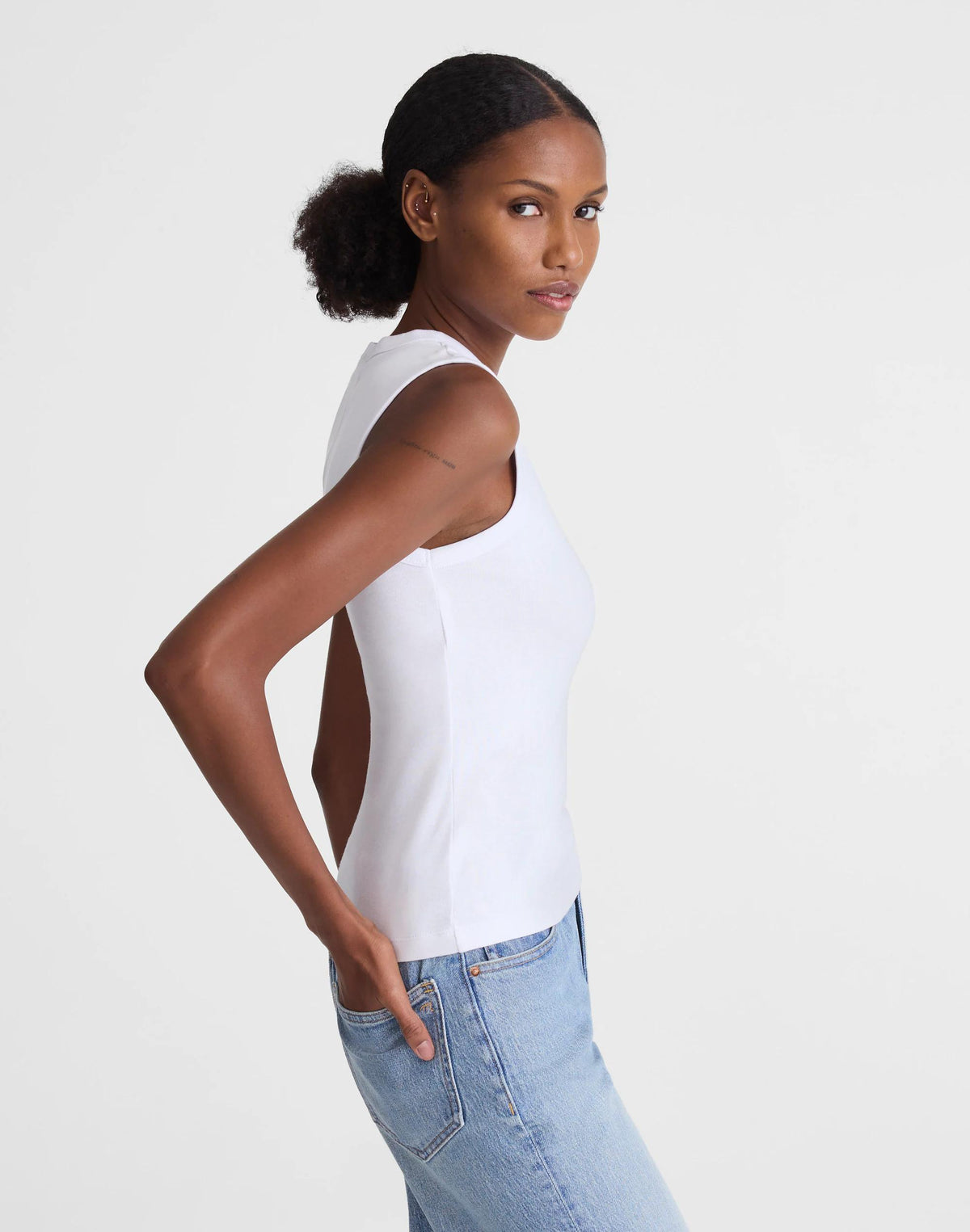 The '90s Shell Tank in Compact Cotton White | Madewell