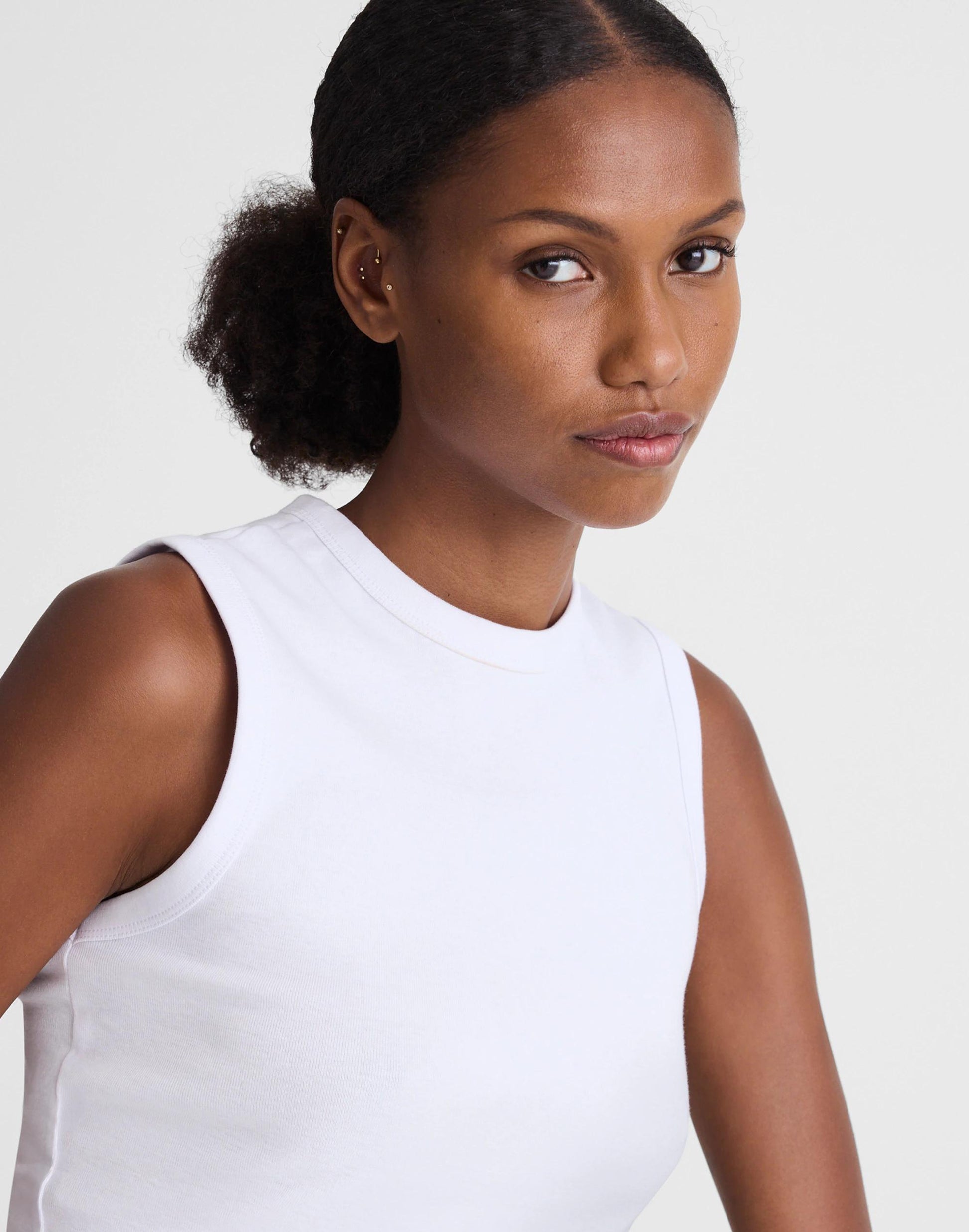 The '90s Shell Tank in Compact Cotton White | Madewell