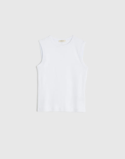 The '90s Shell Tank in Compact Cotton White | Madewell