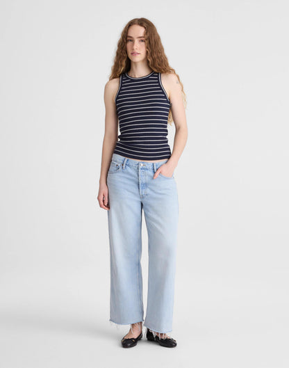 The Essential Tank in Utility Rib Classic Navy | Madewell