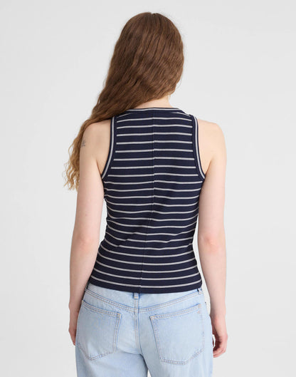 The Essential Tank in Utility Rib Classic Navy | Madewell