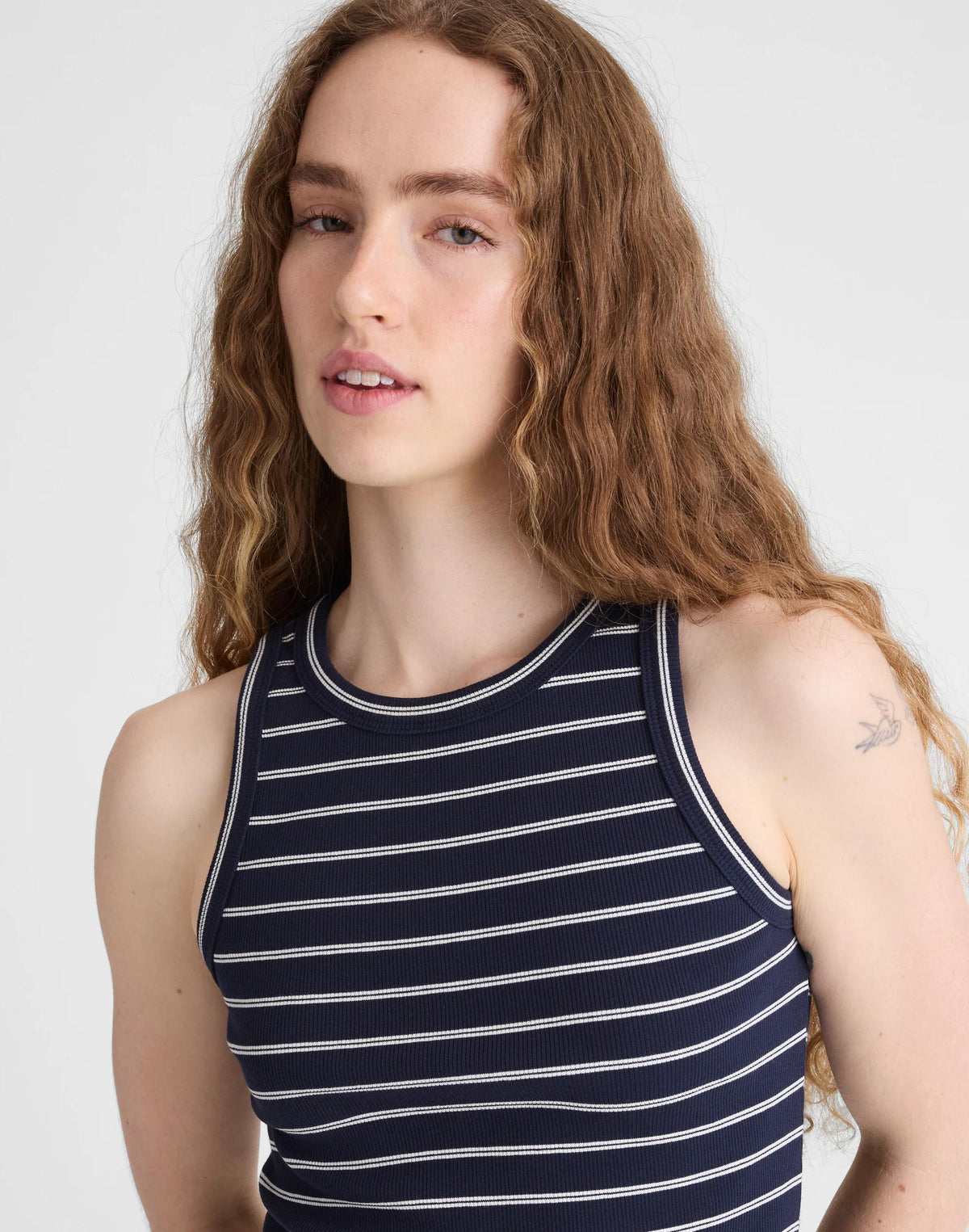 The Essential Tank in Utility Rib Classic Navy | Madewell