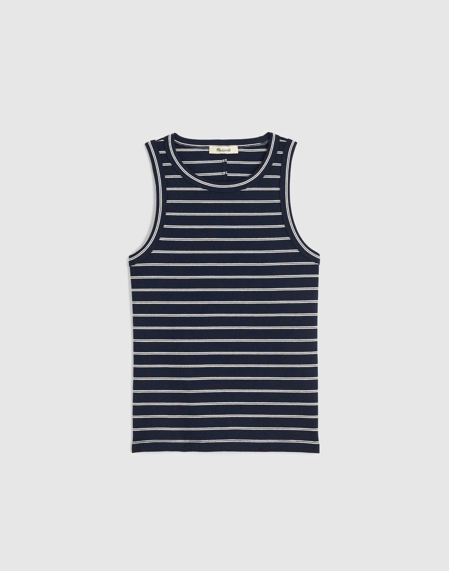 The Essential Tank in Utility Rib Classic Navy | Madewell