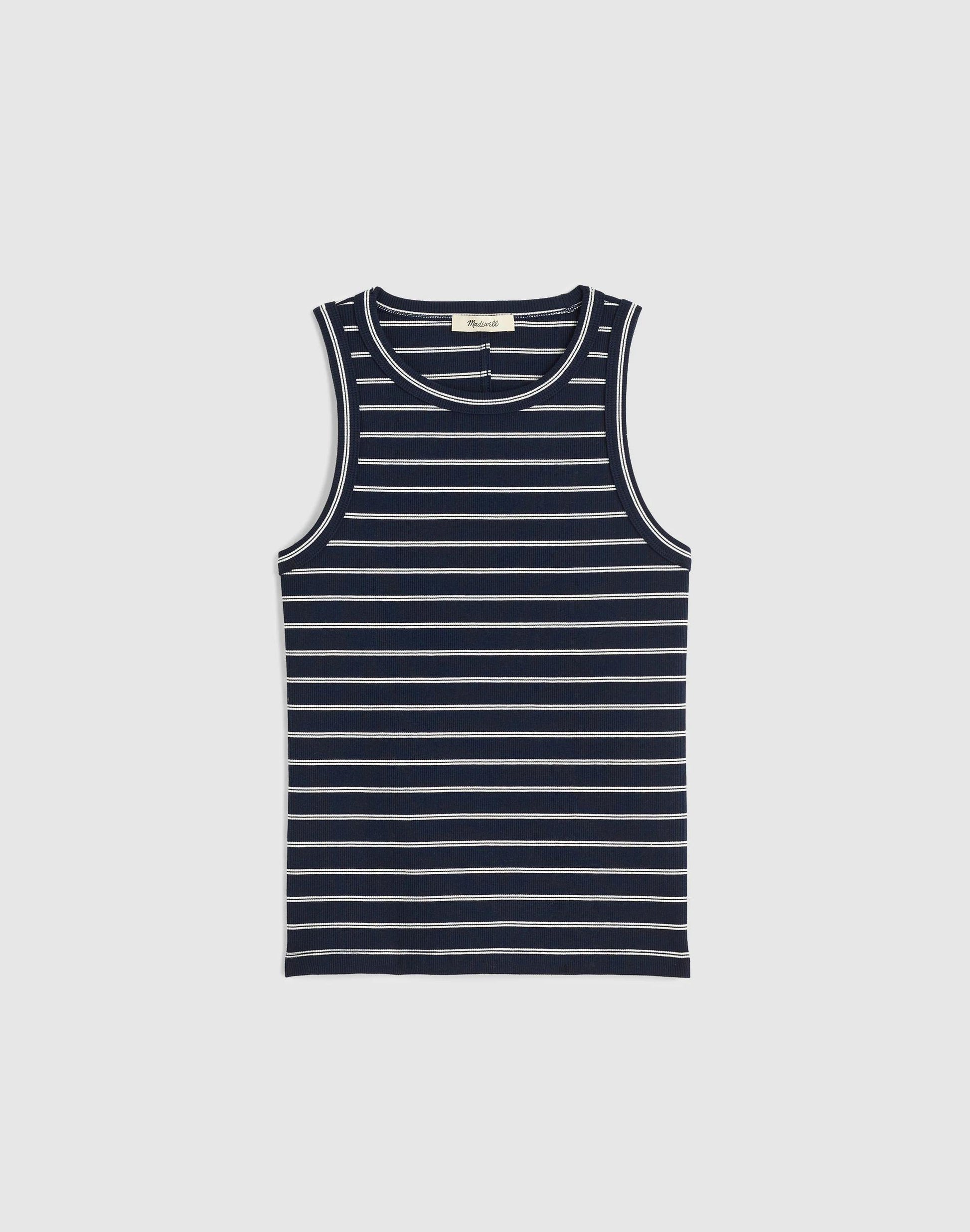 The Essential Tank in Utility Rib Classic Navy | Madewell