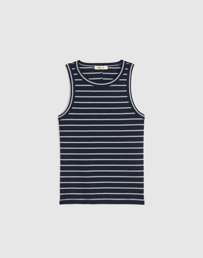 The Essential Tank in Utility Rib Classic Navy | Madewell