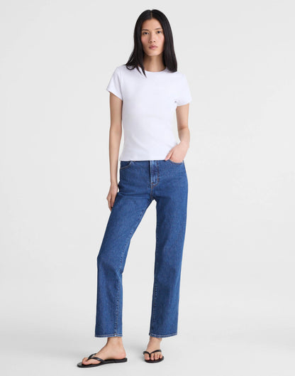 The '90s Crewneck Tee in Compact Cotton White | Madewell
