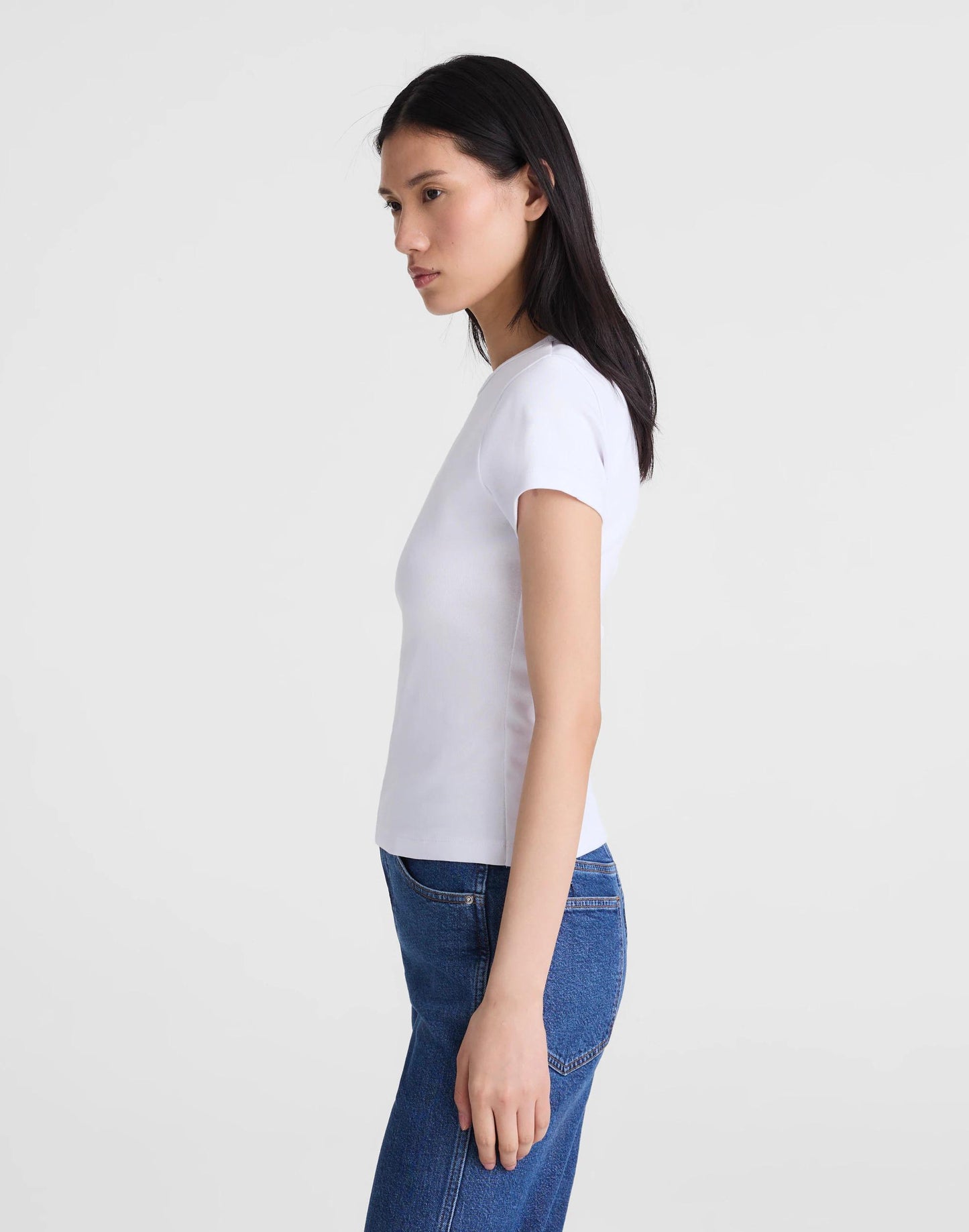 The '90s Crewneck Tee in Compact Cotton White | Madewell