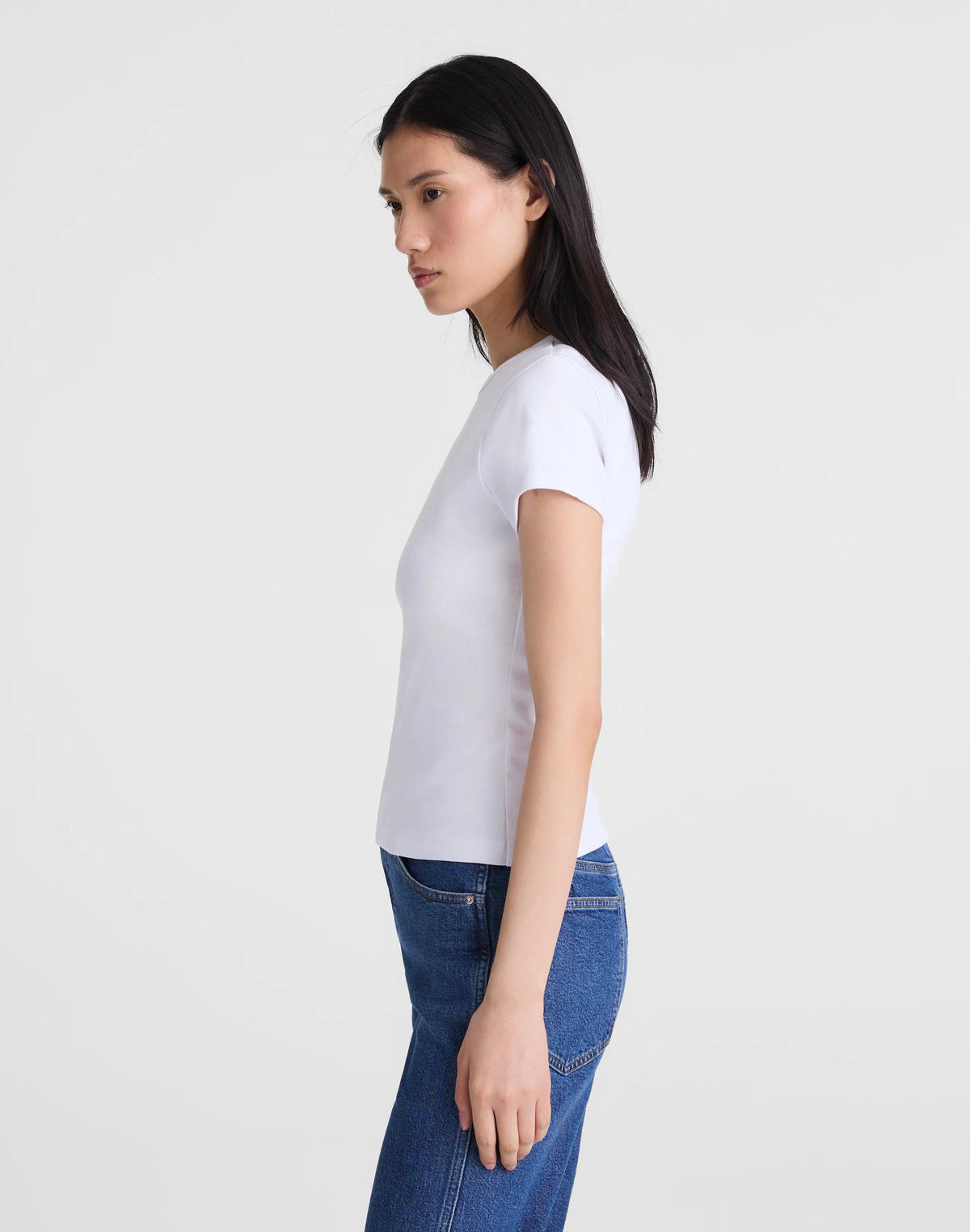The '90s Crewneck Tee in Compact Cotton White | Madewell