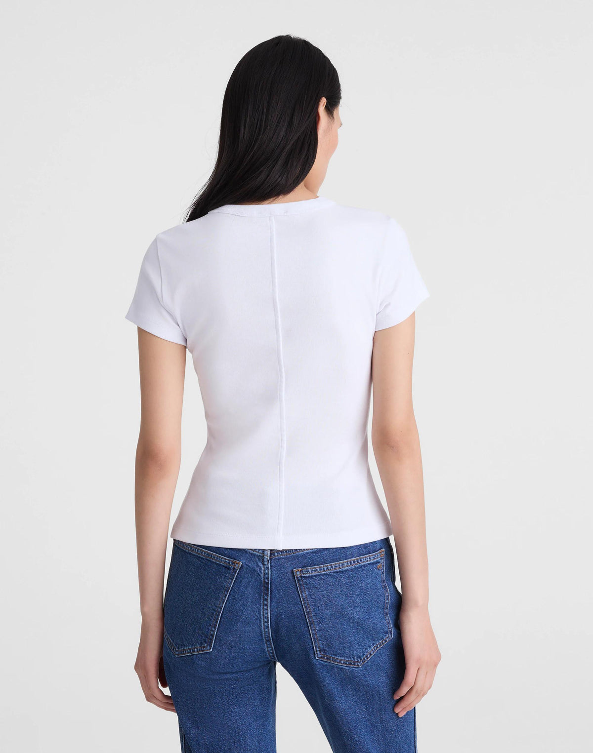 The '90s Crewneck Tee in Compact Cotton White | Madewell
