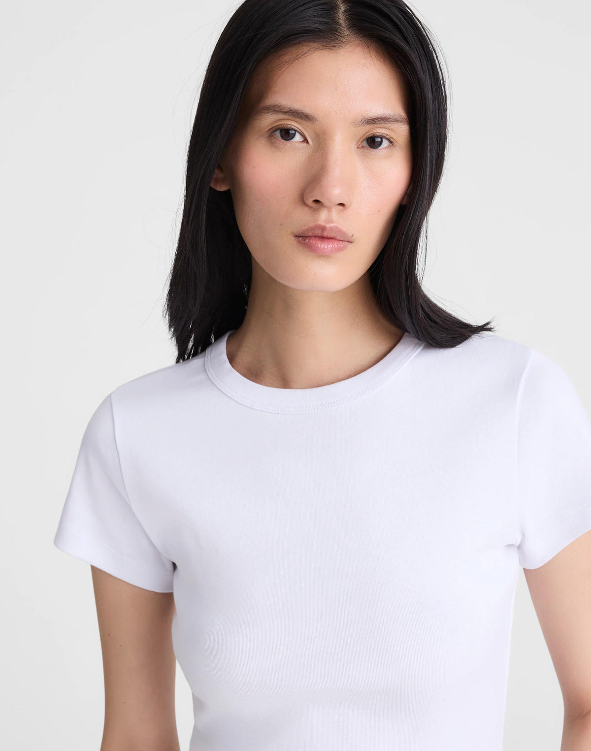 The '90s Crewneck Tee in Compact Cotton White | Madewell