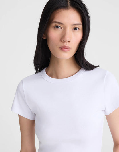 The '90s Crewneck Tee in Compact Cotton White | Madewell