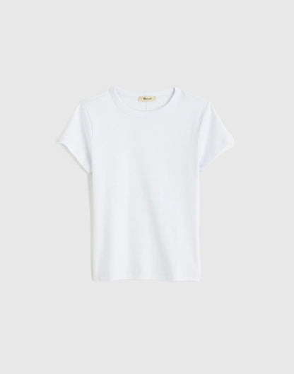 The '90s Crewneck Tee in Compact Cotton White | Madewell