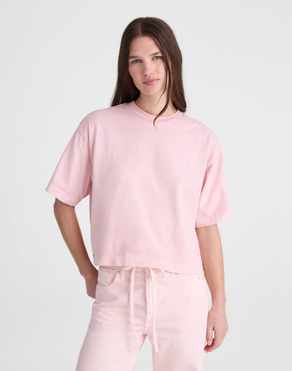 Madewell x Shopbop Boxy Crop Tee in Allday Jersey Dreamy Pink | Madewell