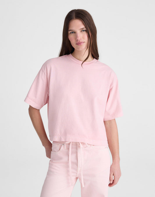 Madewell x Shopbop Boxy Crop Tee in Allday Jersey Dreamy Pink | Madewell