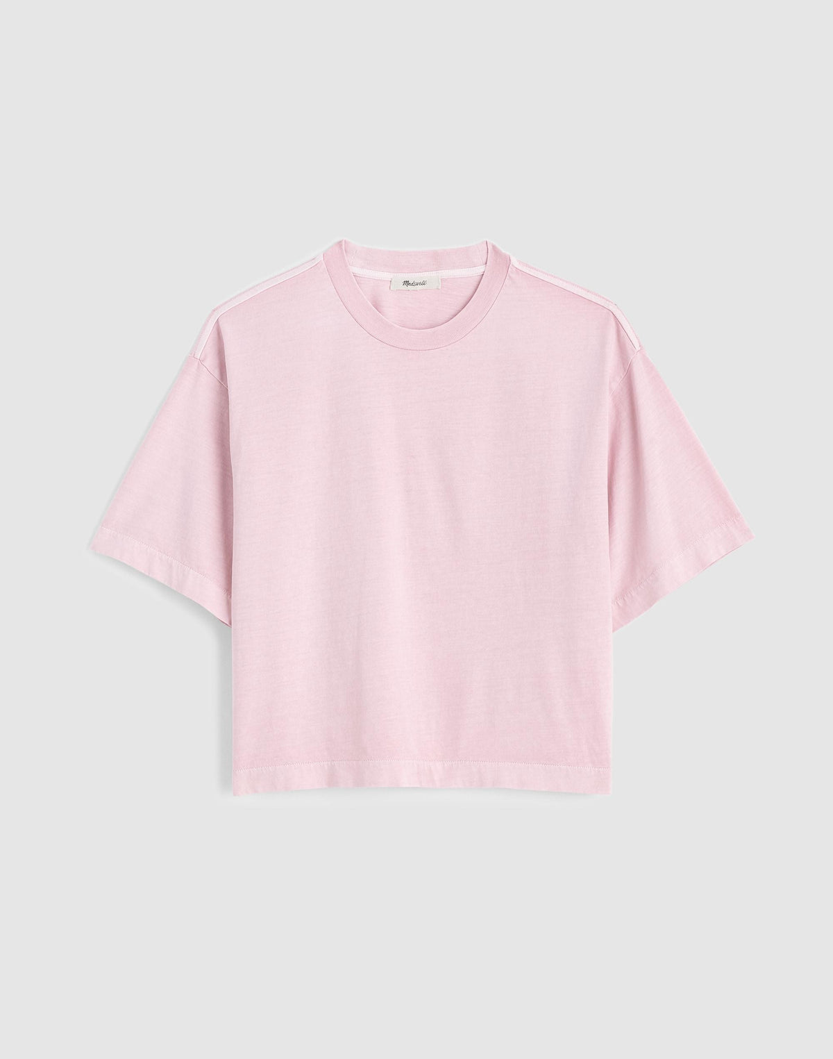 Madewell x Shopbop Boxy Crop Tee in Allday Jersey Dreamy Pink | Madewell