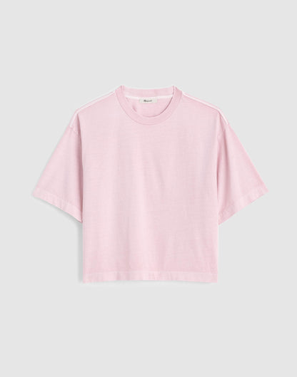 Madewell x Shopbop Boxy Crop Tee in Allday Jersey Dreamy Pink | Madewell