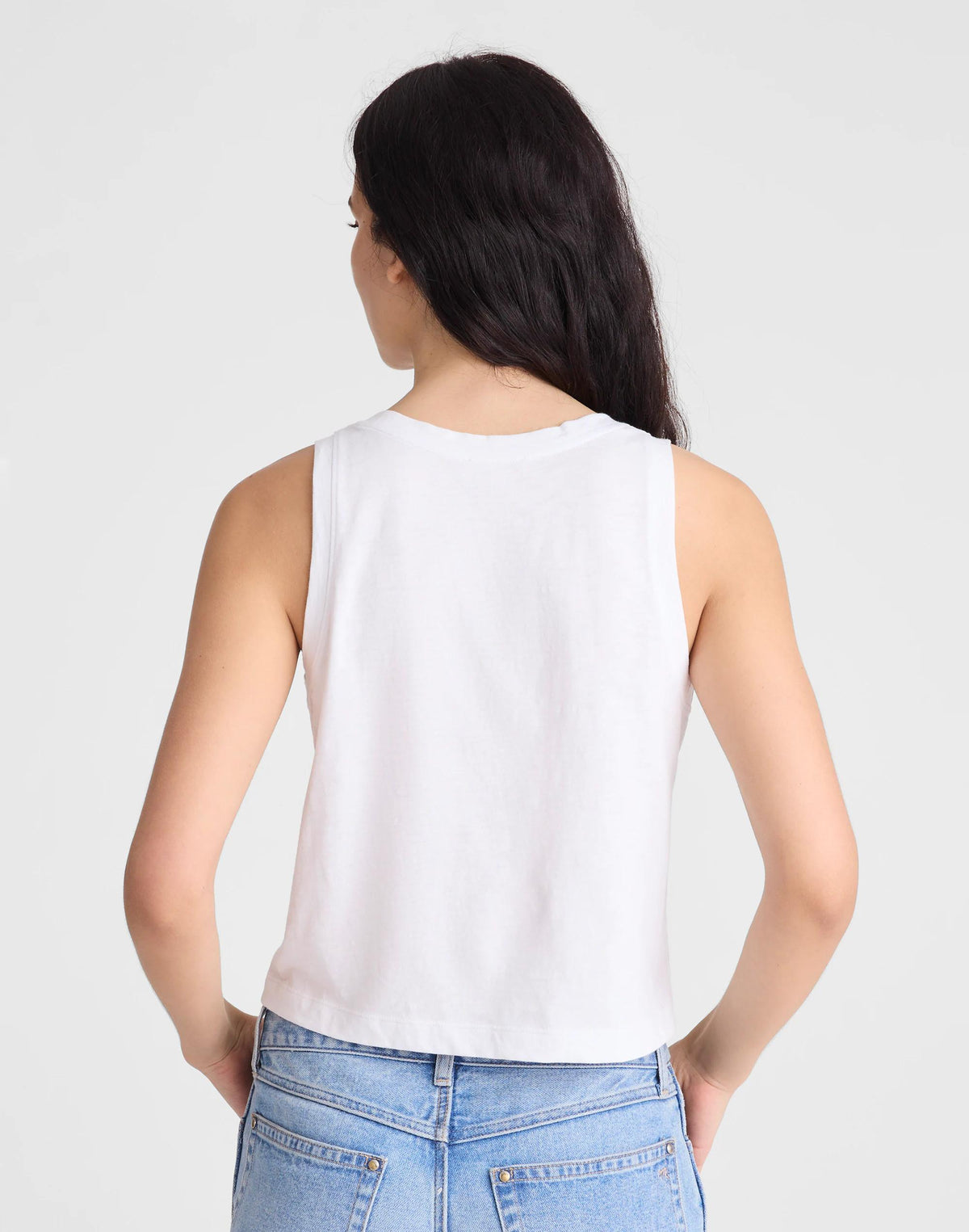 The Easy Crop Scoopneck Tank in Soft Slub White | Madewell