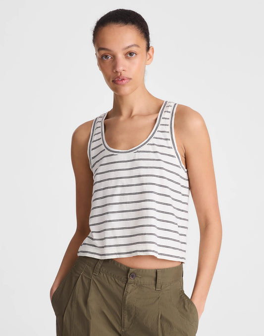 The Easy Crop Scoopneck Tank in Soft Slub Lighthouse | Madewell