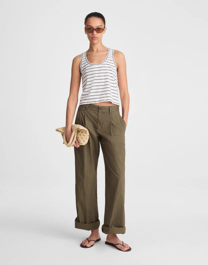 The Easy Crop Scoopneck Tank in Soft Slub Lighthouse | Madewell