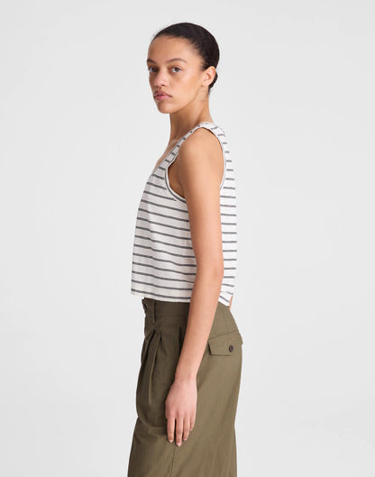 The Easy Crop Scoopneck Tank in Soft Slub Lighthouse | Madewell