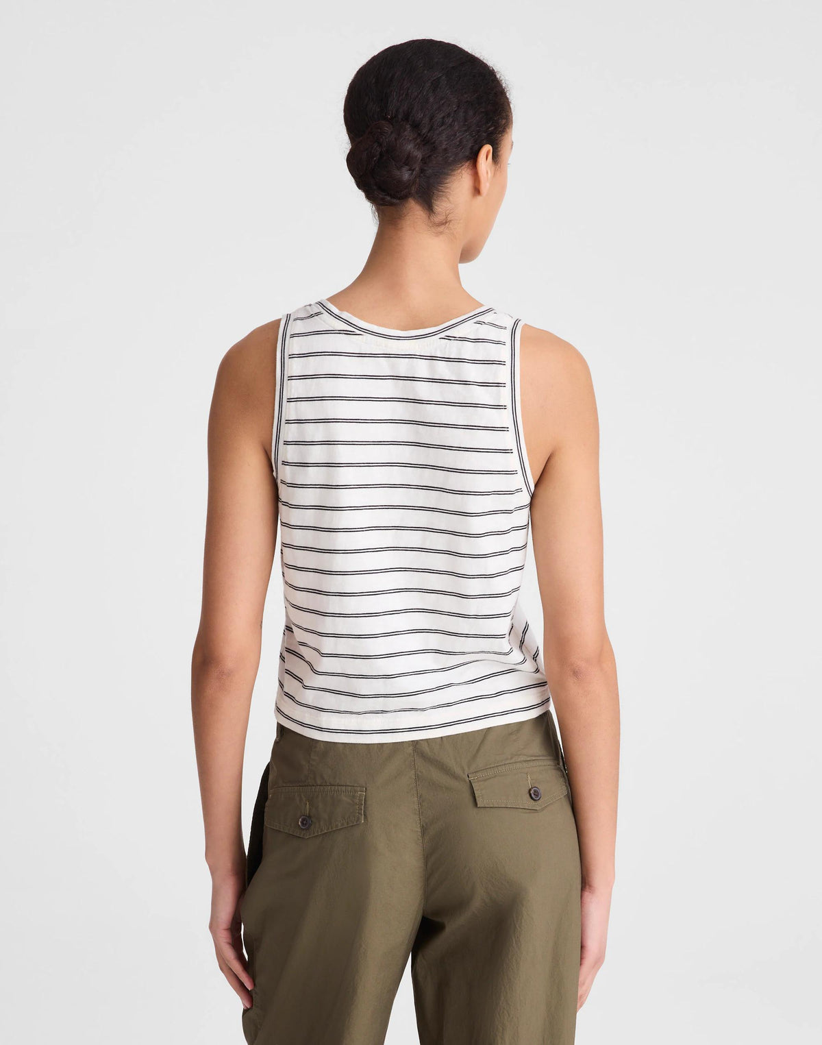 The Easy Crop Scoopneck Tank in Soft Slub Lighthouse | Madewell