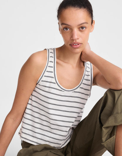 The Easy Crop Scoopneck Tank in Soft Slub Lighthouse | Madewell